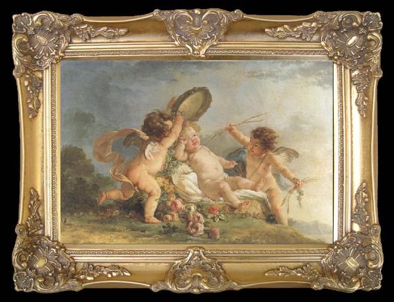 framed  Hughes Taraval The Working of Cupid, TA216
